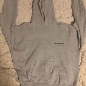 Essentials Light Gray Men's Hoodie
